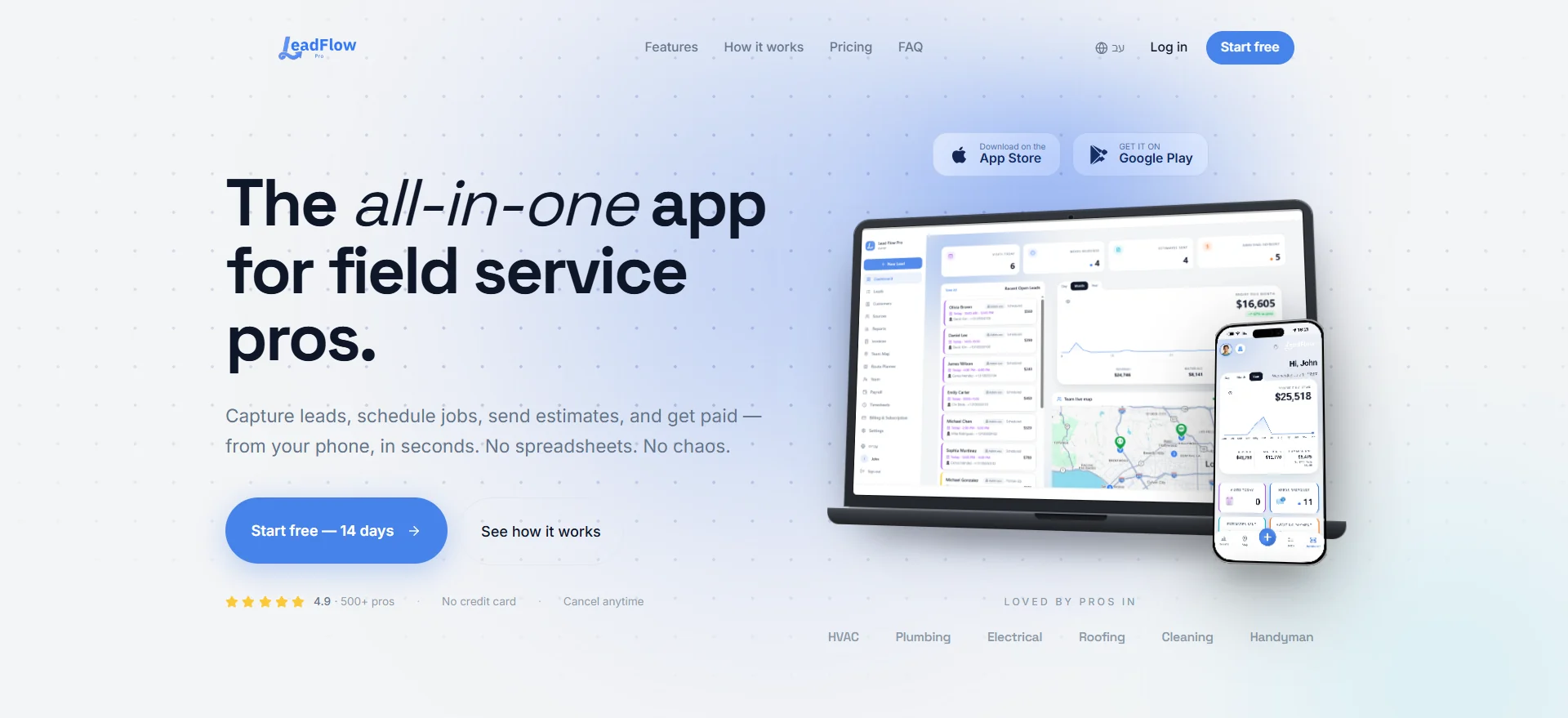 LeadFlow field service product overview