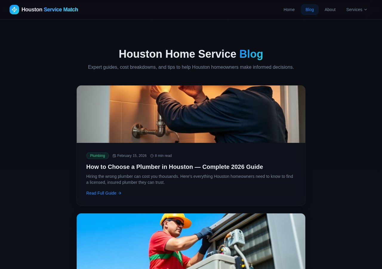 Houston Service Match articles page