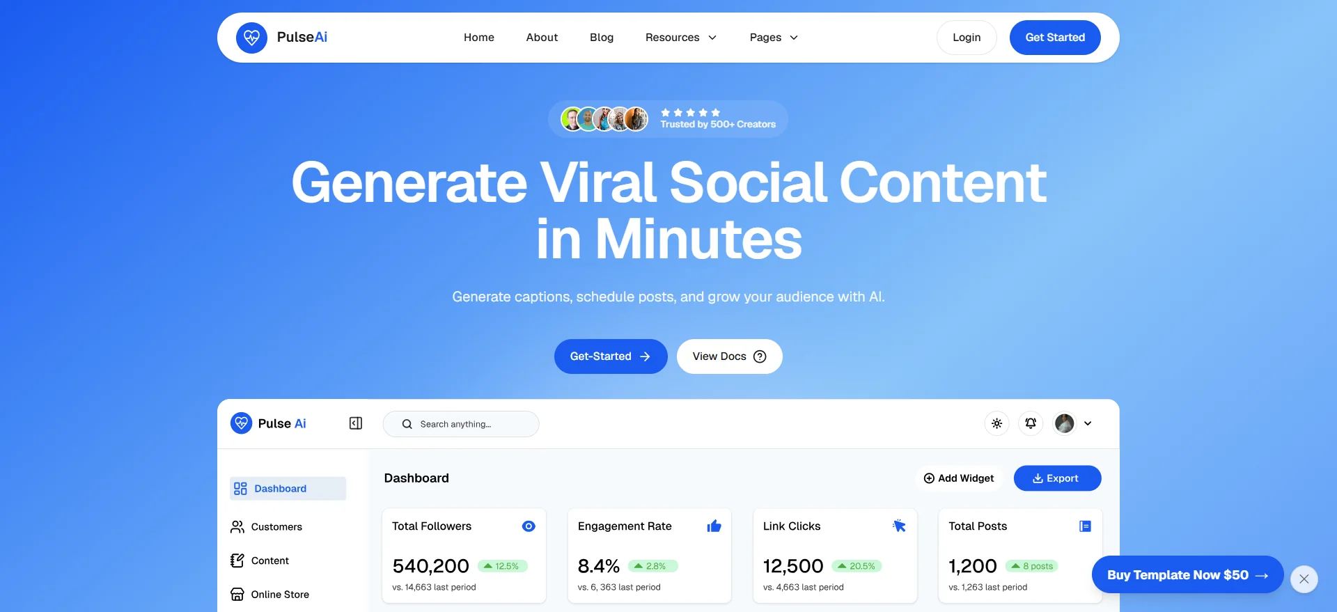 Pulse AI social content product overview
